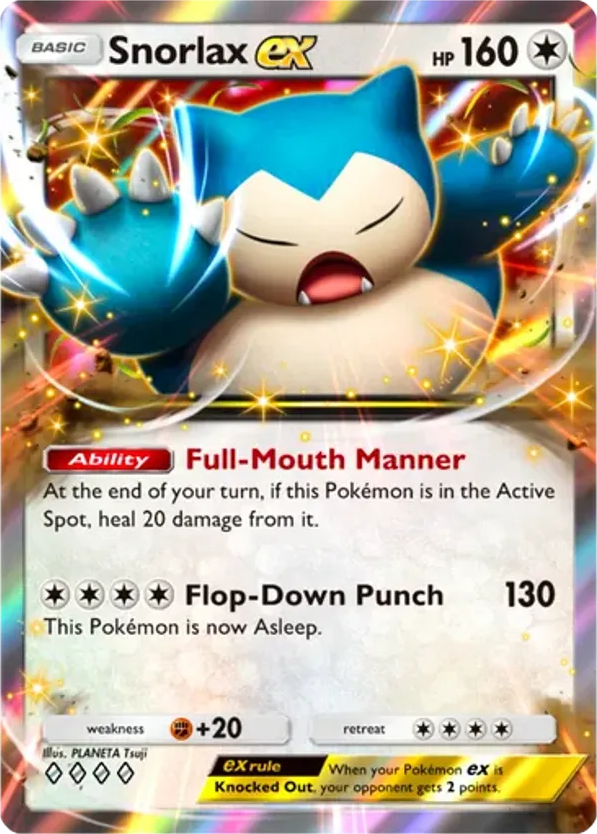 Snorlax ex card front