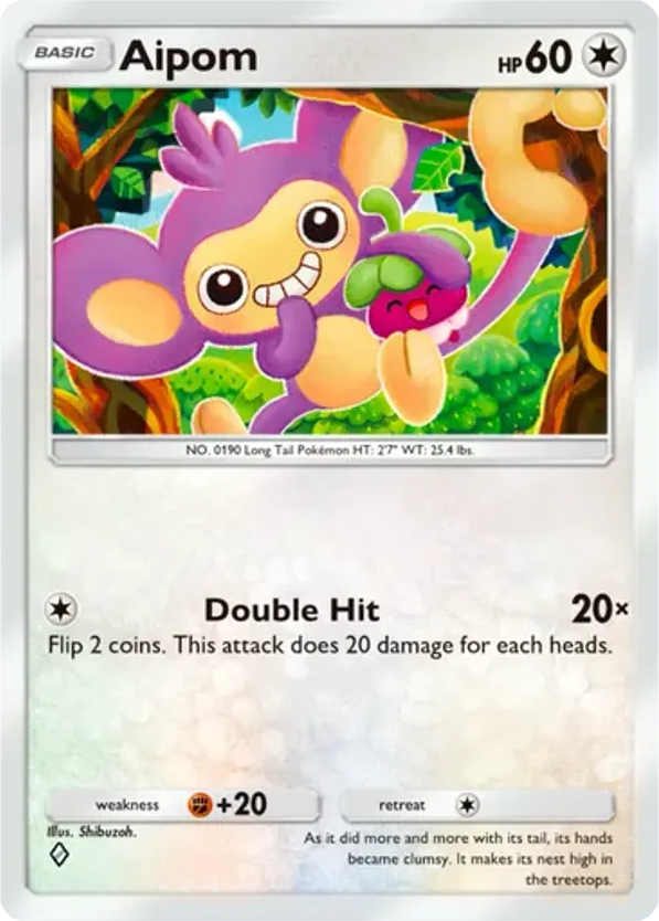Aipom card front