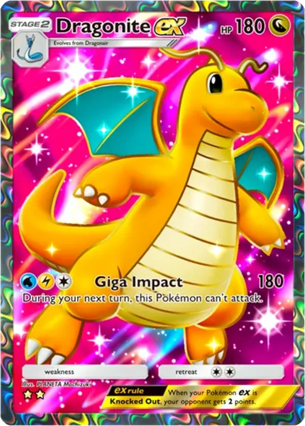 Dragonite ex card front