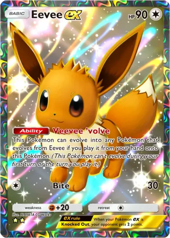 Eevee ex card front
