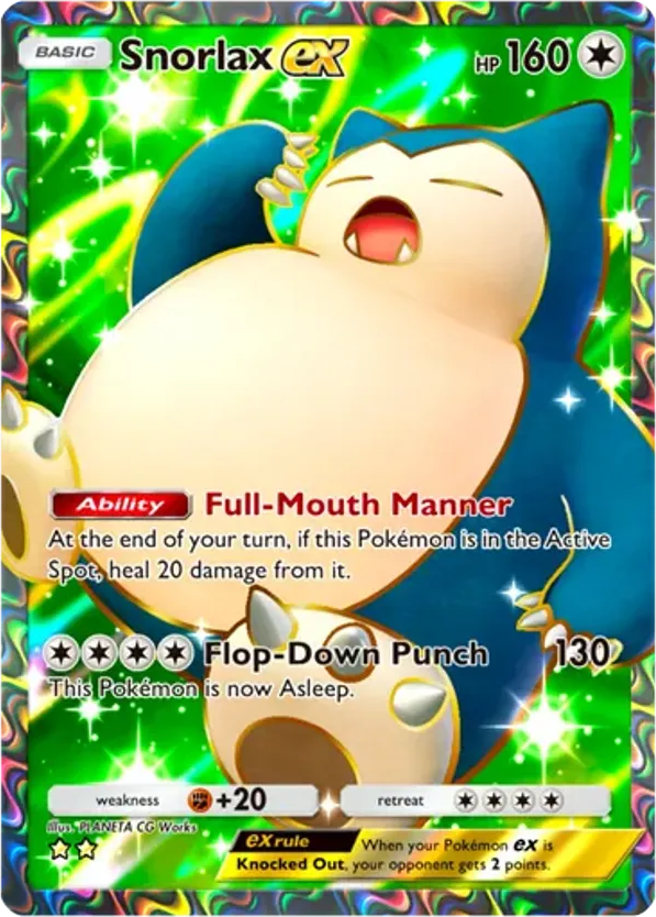 Snorlax ex card front