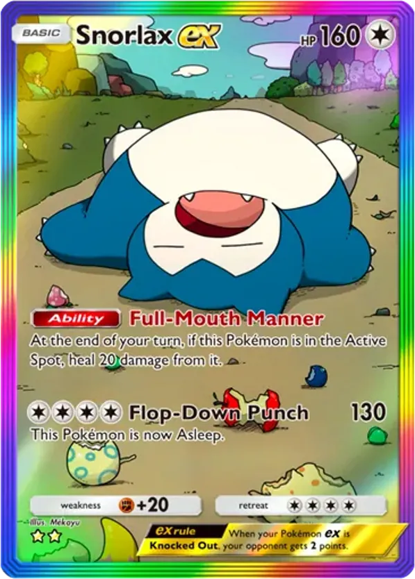 Snorlax ex card front