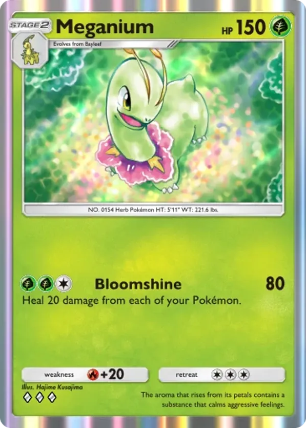 Meganium card front