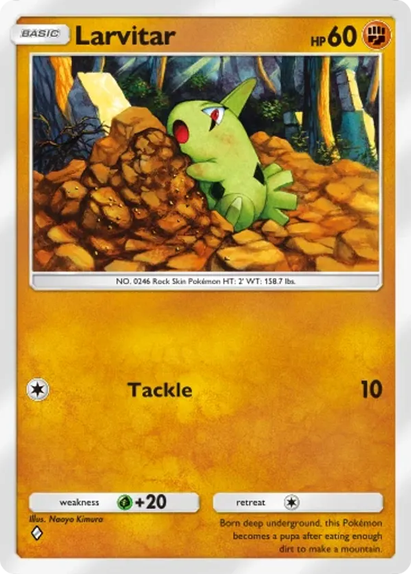 Larvitar card front