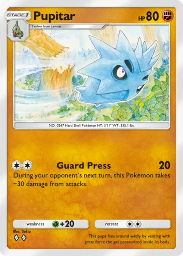 Pupitar card front