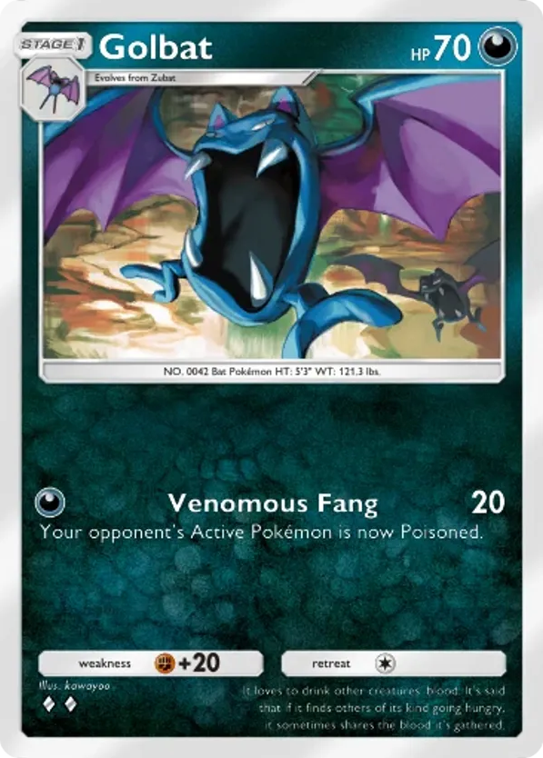 Golbat card front