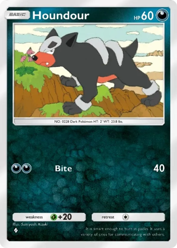 Houndour card front