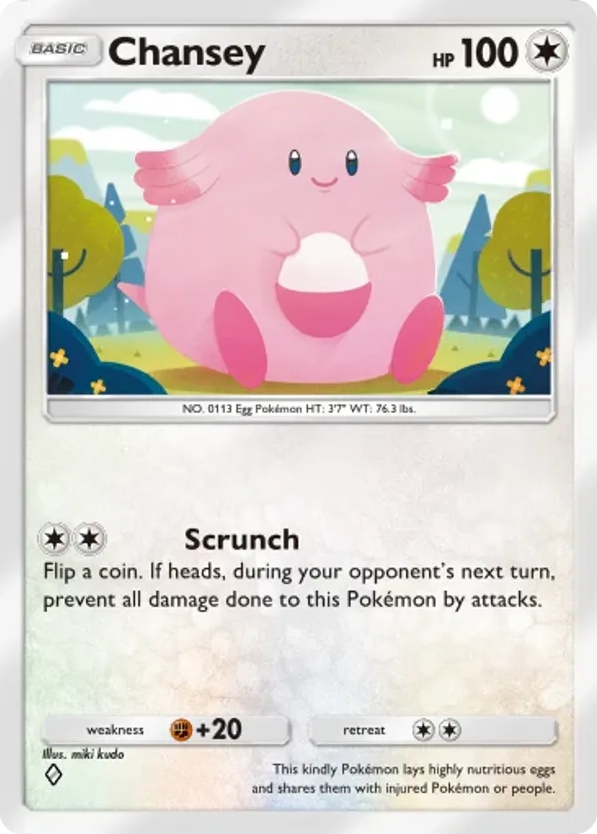 Chansey card front