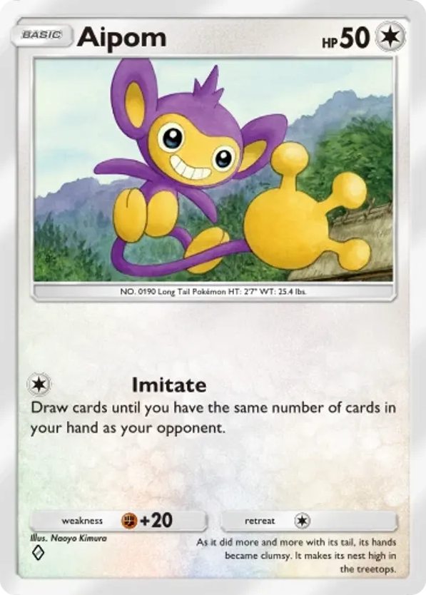 Aipom card front