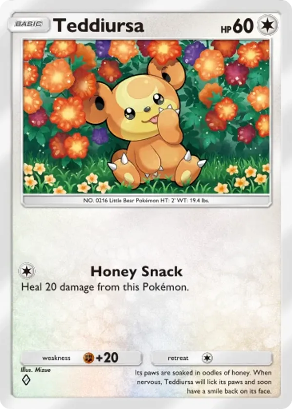 Teddiursa card front