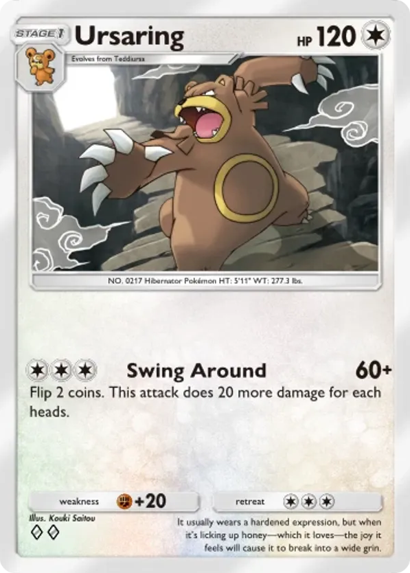 Ursaring card front