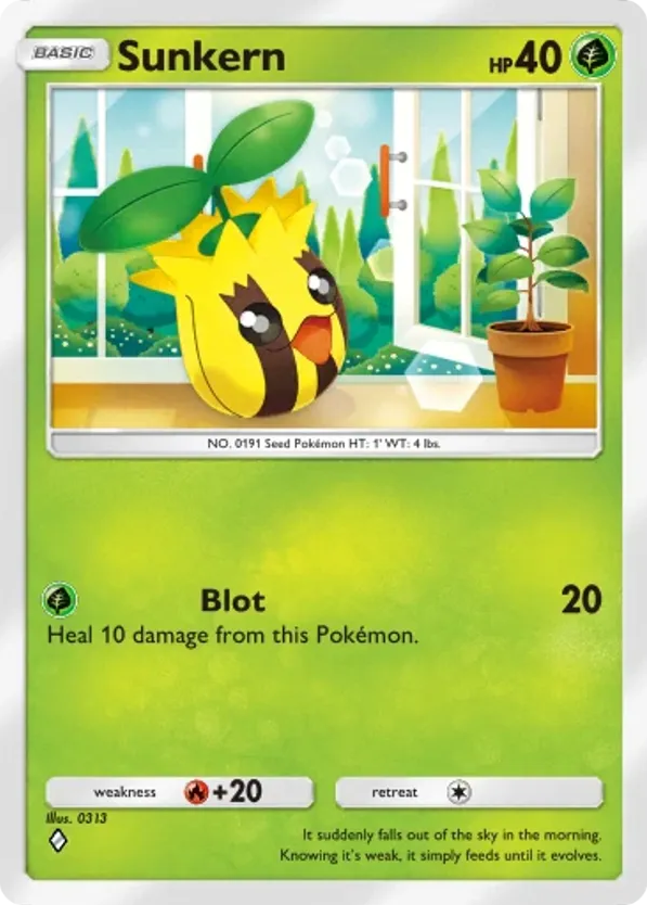 Sunkern card front