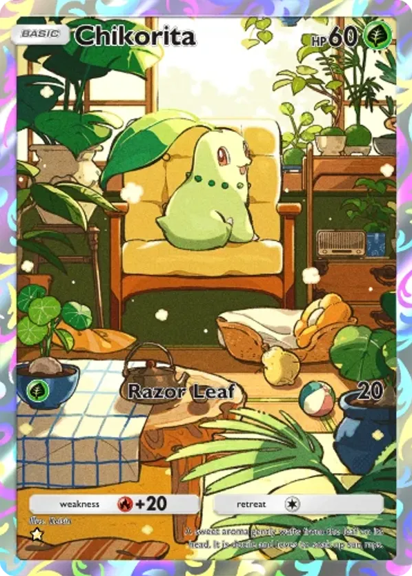 Chikorita card front