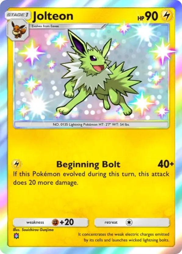 Jolteon card front