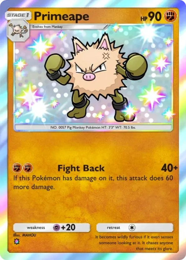 Primeape card front