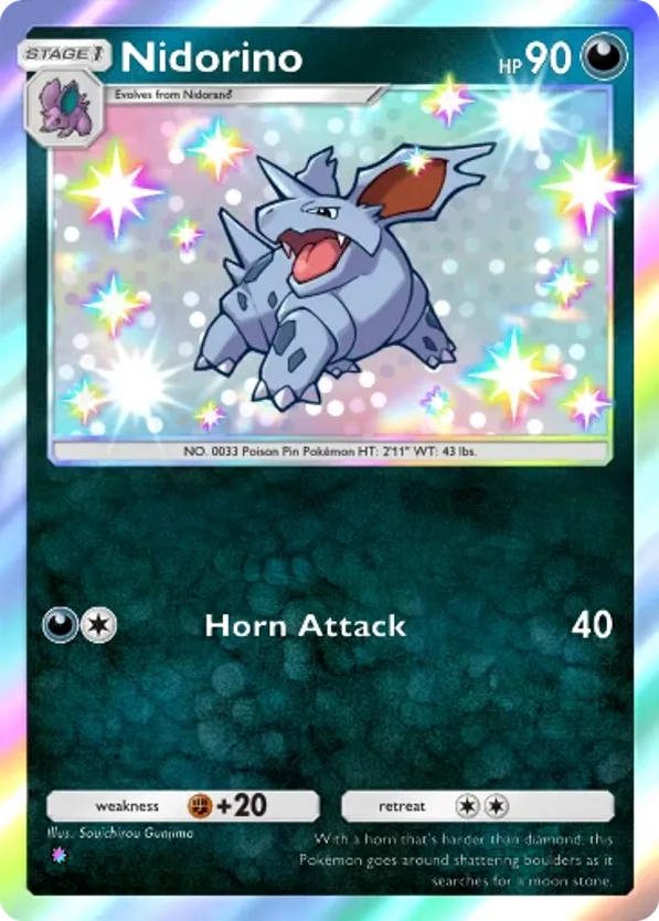 Nidorino card front