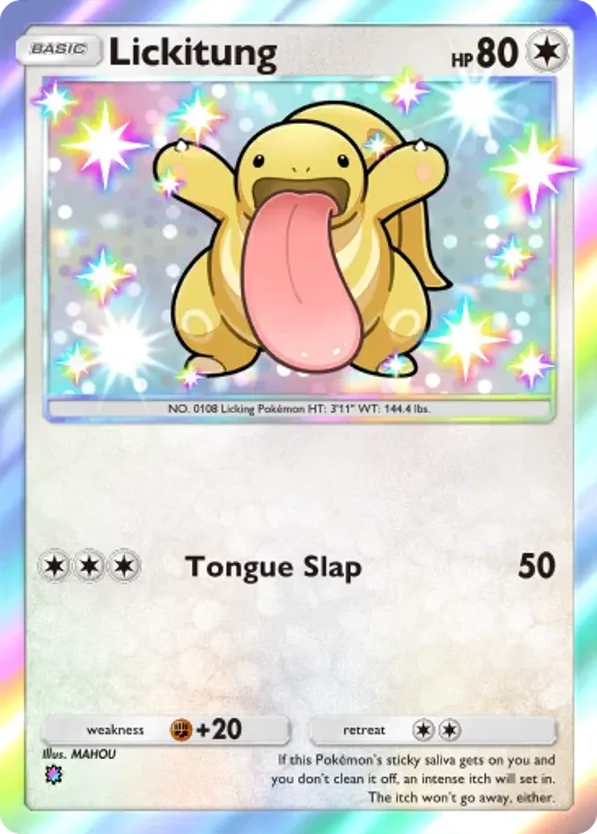 Lickitung card front