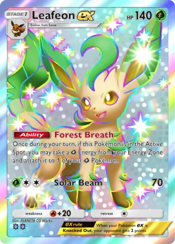 Leafeon ex card front