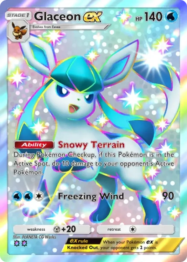 Glaceon ex card front