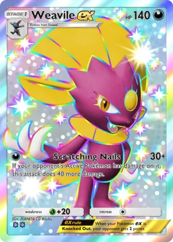 Weavile ex card front
