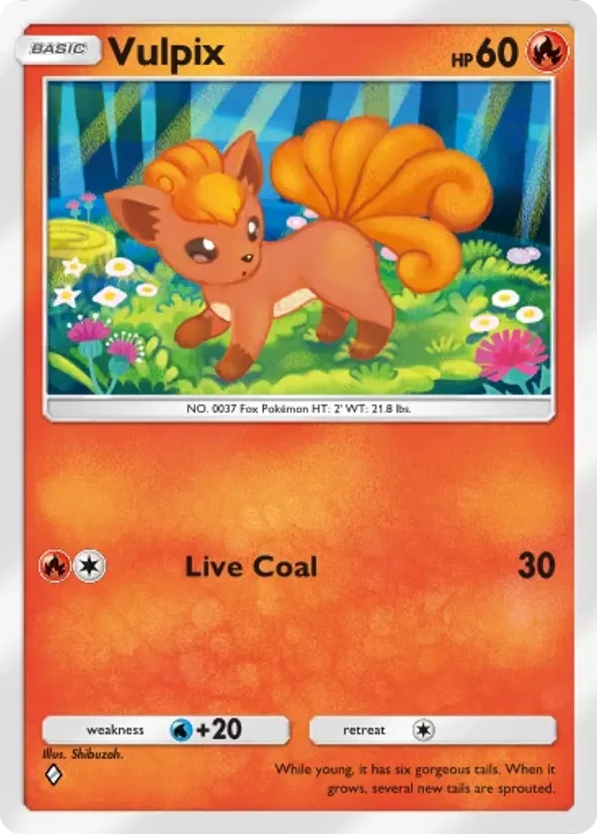 Vulpix card front