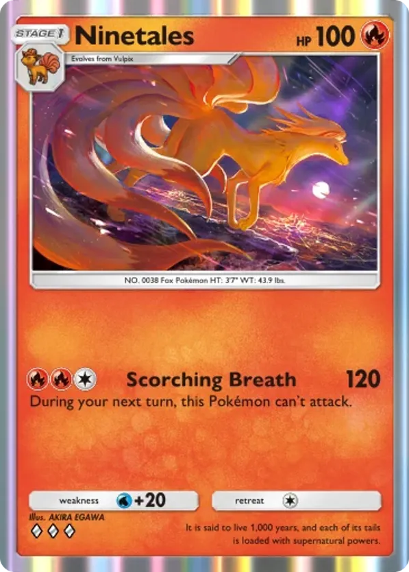 Ninetales card front