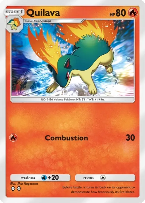 Quilava card front