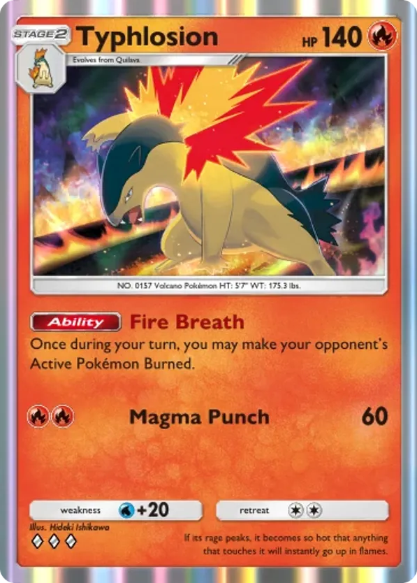 Typhlosion card front