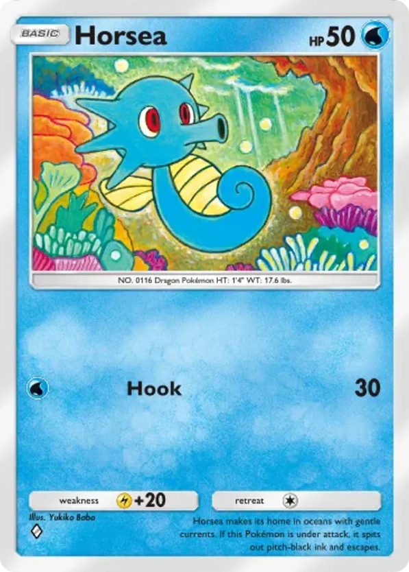 Horsea card front