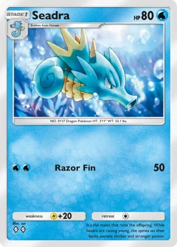 Seadra card front