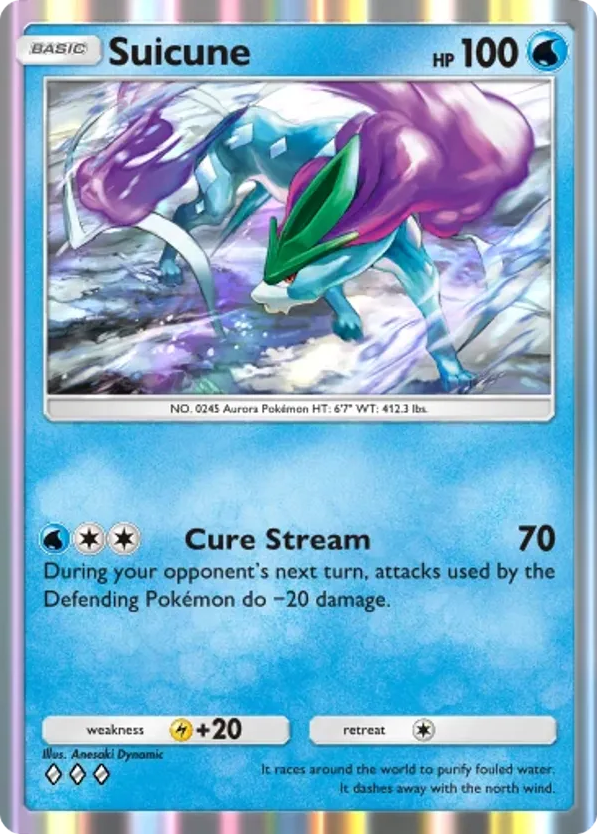 Suicune card front