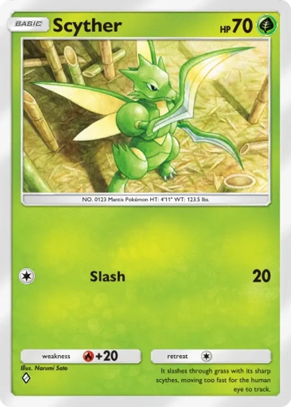 Scyther card front