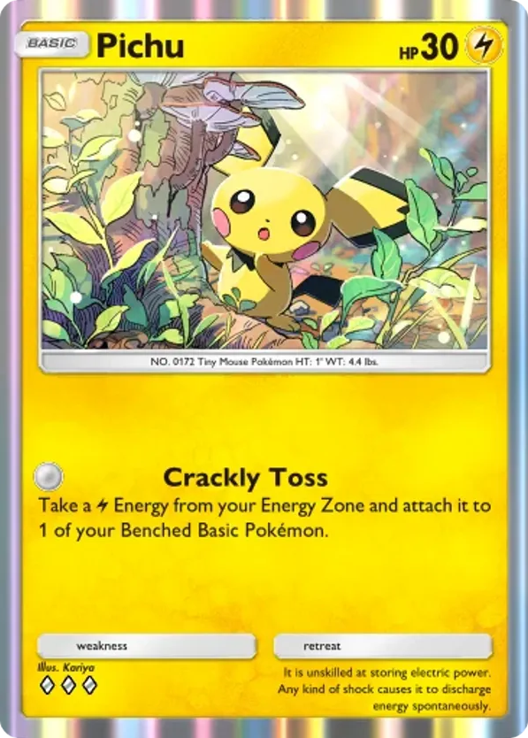 Pichu card front