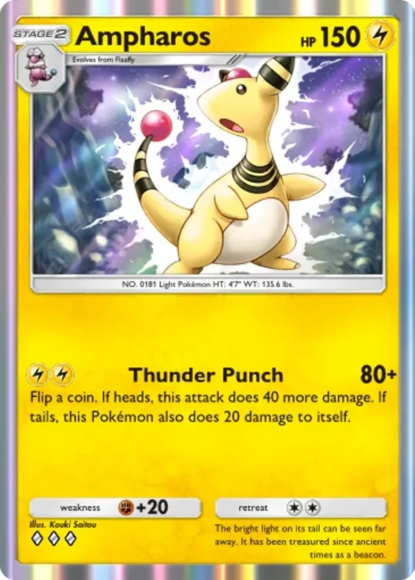 Ampharos card front