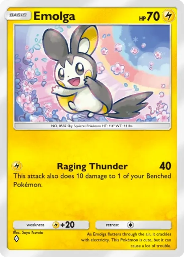Emolga card front