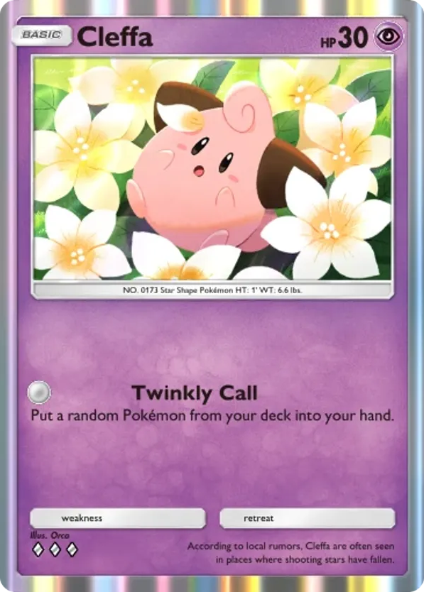 Cleffa card front