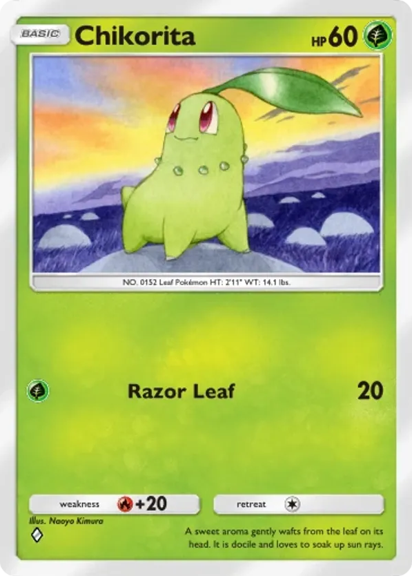 Chikorita card front