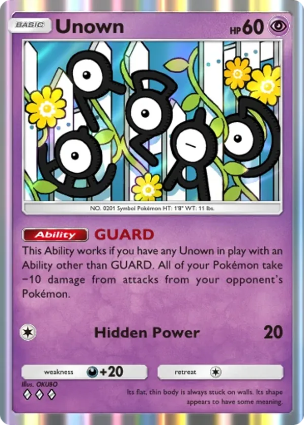 Unown card front