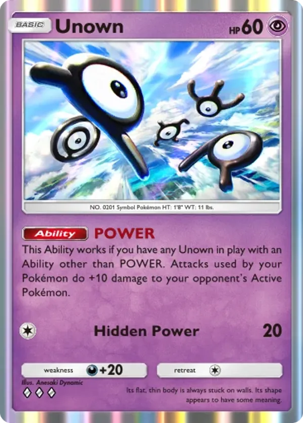 Unown card front
