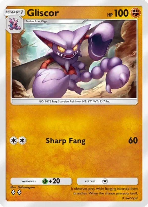 Gliscor card front
