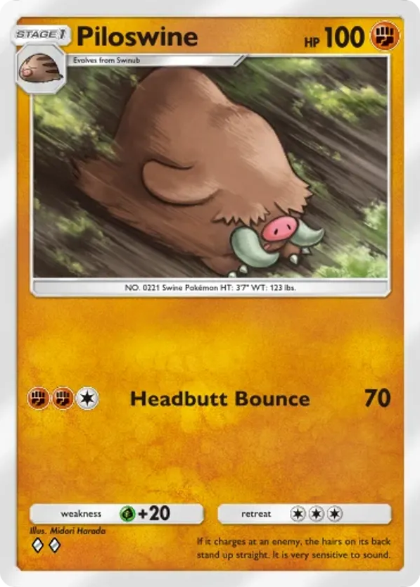 Piloswine card front