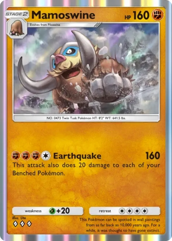 Mamoswine card front