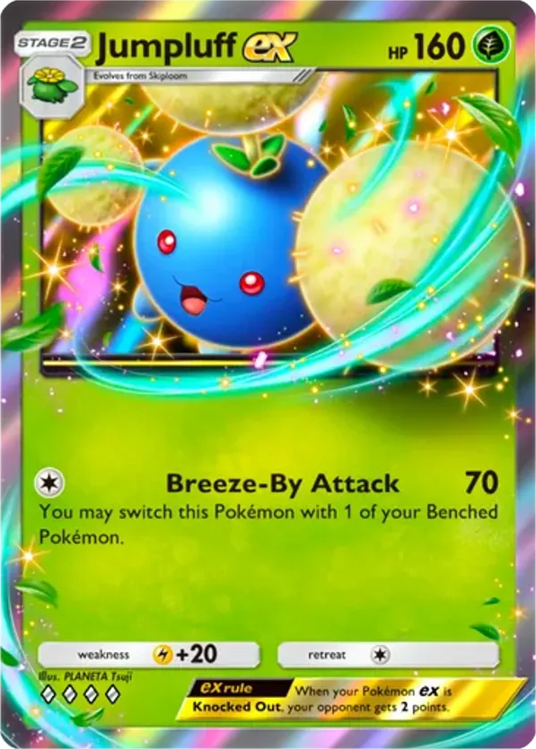 Jumpluff ex card front