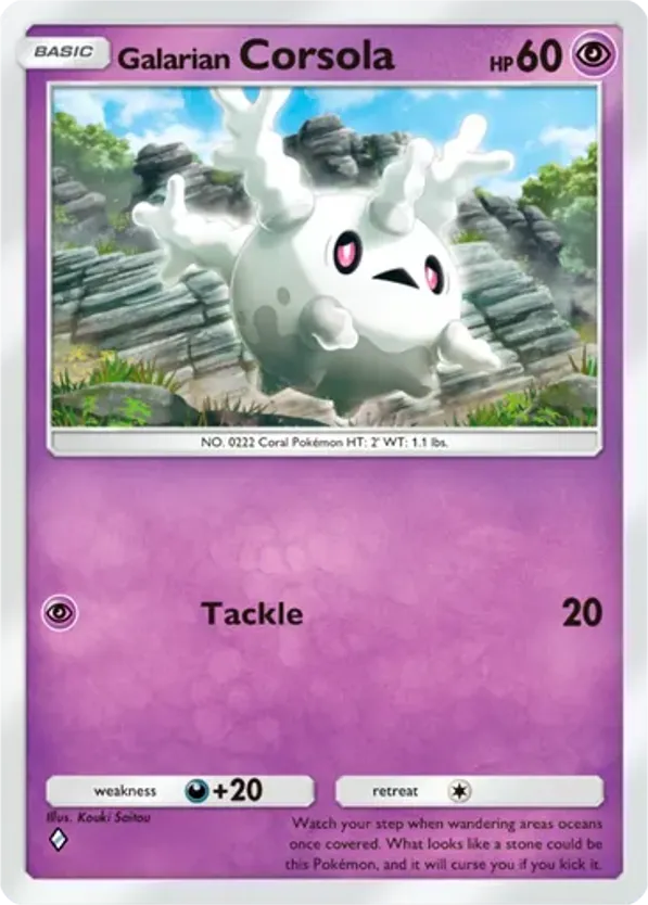 Galarian Corsola card front