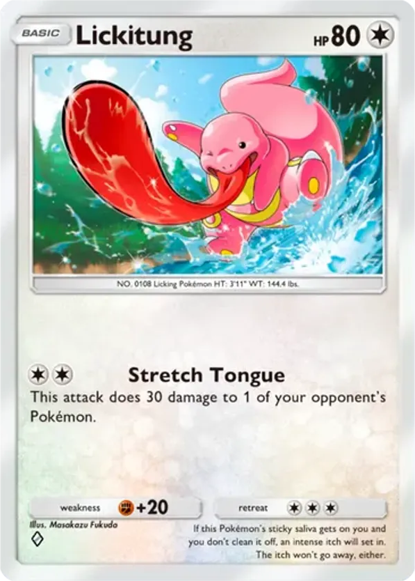 Lickitung card front