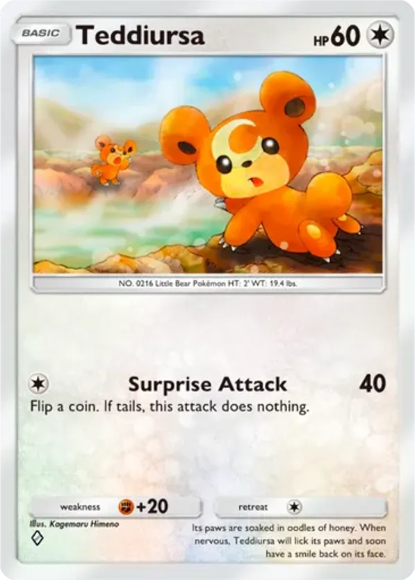 Teddiursa card front