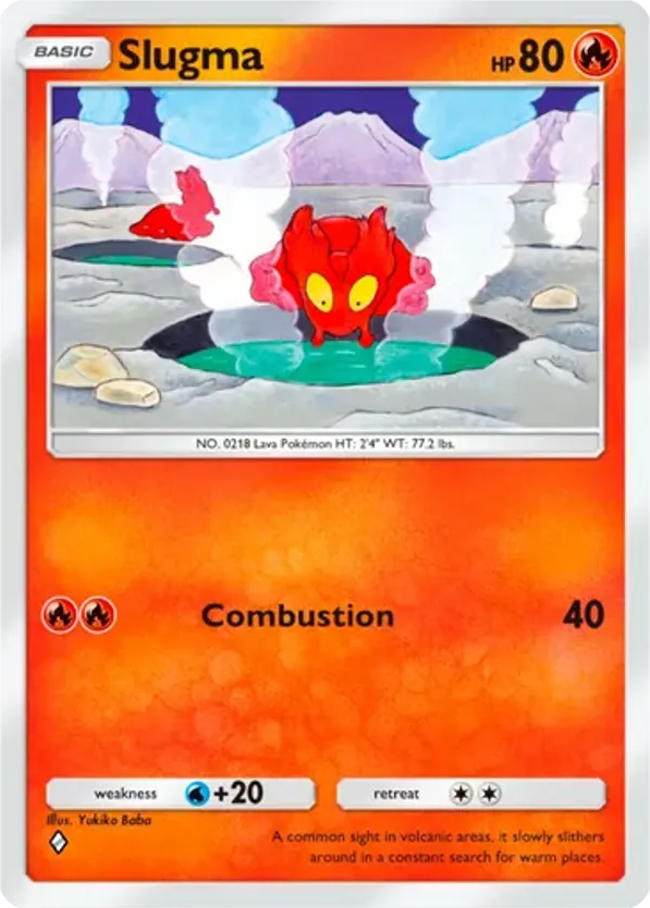 Slugma card front