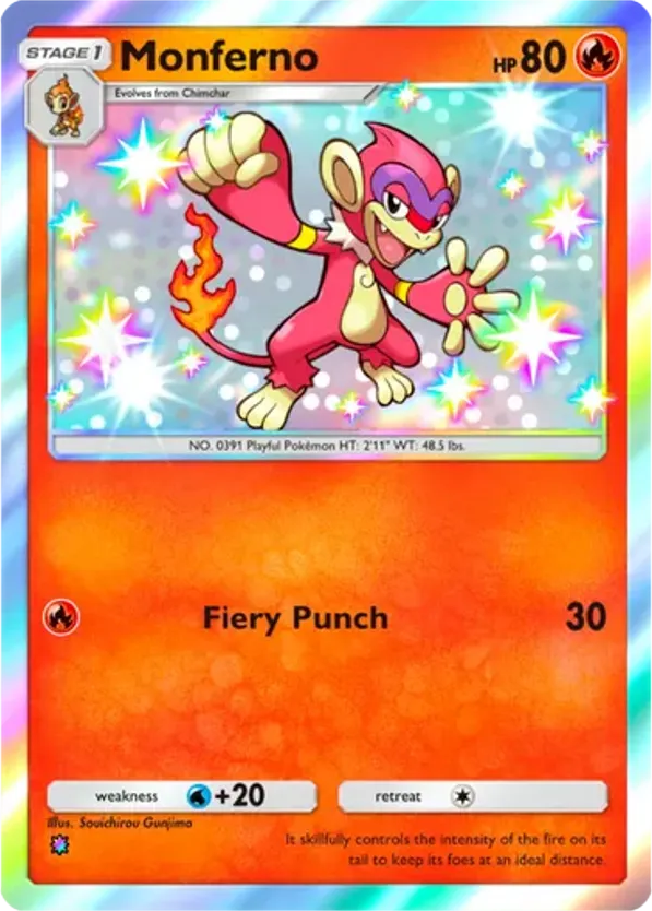 Monferno card front