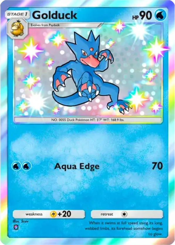Golduck card front