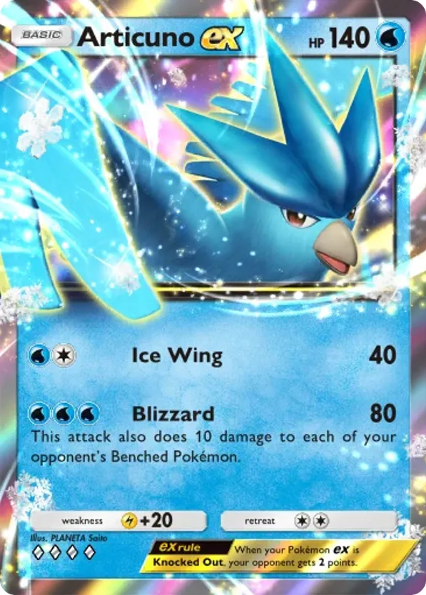 Articuno ex card front